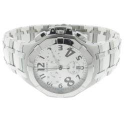 Pre Owned Concord Saratoga 14.C5.1892 Steel & White Rubber Chrono Watch