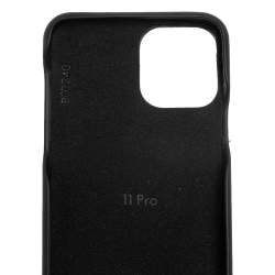 Pre Owned Louis Vuitton Black/Graphite Leather And Canvas 11 Pro Bumper Case