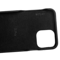 Pre Owned Louis Vuitton Black/Graphite Leather And Canvas 11 Pro Bumper Case