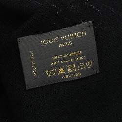 Pre Owned Louis Vuitton Black Swarovski Crystal Monte Carlo Cashmere Stole