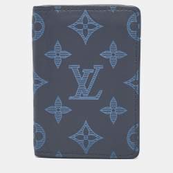 Louis Vuitton Navy Blue Monogram Shadow Leather Pocket Organizer