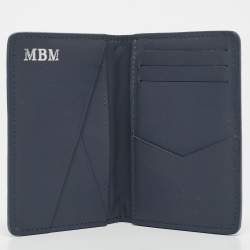Louis Vuitton Navy Blue Monogram Shadow Leather Pocket Organizer