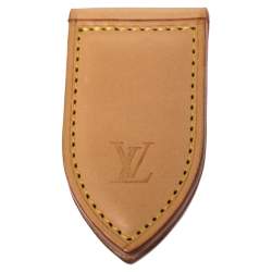 Louis Vuitton Beige Vachetta Leather Money Clip Louis Vuitton