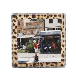 Alexandra von Furstenberg Leopard Print Snap Picture Frame 5"x5"