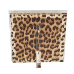 Alexandra von Furstenberg Leopard Print Snap Picture Frame 5"x5"