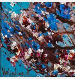 Flowering Apricot Tree Original Oil Painting By Anastasiya Valiulina, Israel,2022 (30 X 40)