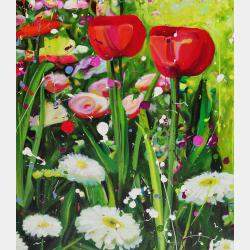 Tulips By Angie Wright, Portugal,2024 (120 X 120)