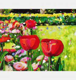 Tulips By Angie Wright, Portugal,2024 (120 X 120)