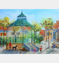 Autour Du Kiosque By Axelle Bosler, France,2023 (60 X 73)