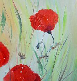 Coquelicots Et Papiers De Soie By Axelle Bosler, France,2022 (46 X 38)