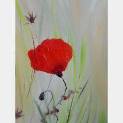 Coquelicots Et Papiers De Soie By Axelle Bosler, France,2022 (46 X 38)