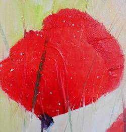 Coquelicots Et Papiers De Soie By Axelle Bosler, France,2022 (46 X 38)