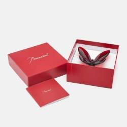 Baccarat Red Glass Lucky Butterfly Glint 