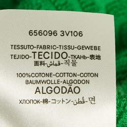 Pre Owned Bottega Veneta Home Green Terry Hooded Bathrobe M