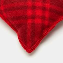 Burberry Ripple Red Tri Bar Checks Wool Checks Cushions 