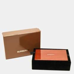 Pre Owned Burberry Domino Set Brown Lacquered Wood