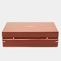 Pre Owned Burberry Domino Set Brown Lacquered Wood