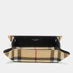 Burberry Beige Nova Check Coated Canvas Catchall Tray