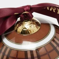 Pre Owned Burberry Brown Check Christmas Bauble 2022