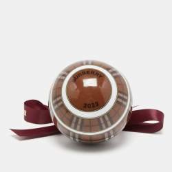 Pre Owned Burberry Brown Check Christmas Bauble 2022
