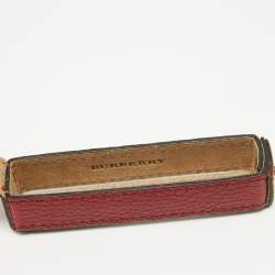 Burberry Red Leather Case & Dice Set