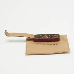 Burberry Red Leather Case & Dice Set