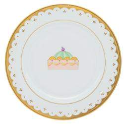 Pre Owned Bvlgari Porcelain Dessert Plate Set