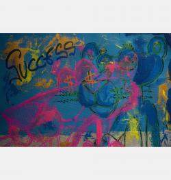 Happiness States Of Success Ft. Pink Panther By Carlos Pun, Peru,2023 (90 X 70)