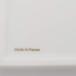 Pre Owned Cartier Porcelain Platinum Finish Window Print Mini Ashtray