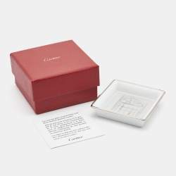 Cartier Porcelain Platinum Finish Window Print Mini Ashtray