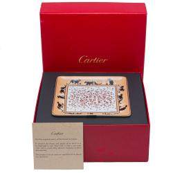 Pre Owned Cartier Savannah Panthere Porcelain Plate
