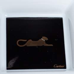 Pre Owned Cartier Porcelain Panthère de Cartier Trinket Tray