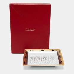 Pre Owned Cartier Panthere Porcelain Trinket Tray