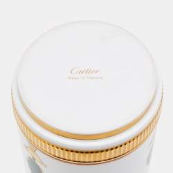 Cartier White Porcelain Panthère de Cartier Vase