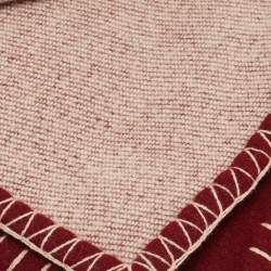 Cartier Burgundy Panthere Wool Throw Blanket