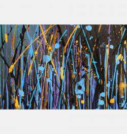 Technicolor Dream #21 - Extra Large Original Floral Landscape By Cecilia Frigati, Italy,2023 (109 X 80)