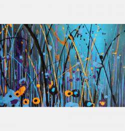 Technicolor Dream #21 - Extra Large Original Floral Landscape By Cecilia Frigati, Italy,2023 (109 X 80)