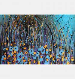 Technicolor Dream #21 - Extra Large Original Floral Landscape By Cecilia Frigati, Italy,2023 (109 X 80)