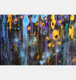 Technicolor Dream #21 - Extra Large Original Floral Landscape By Cecilia Frigati, Italy,2023 (109 X 80)