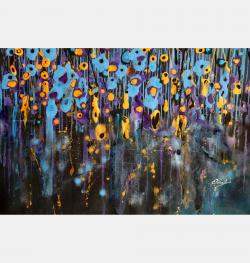 Technicolor Dream #21 - Extra Large Original Floral Landscape By Cecilia Frigati, Italy,2023 (109 X 80)