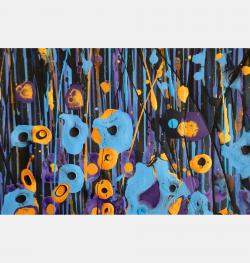 Technicolor Dream #21 - Extra Large Original Floral Landscape By Cecilia Frigati, Italy,2023 (109 X 80)