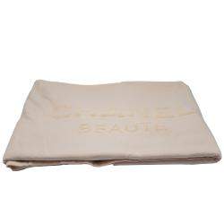 Pre Owned Chanel Beauty Large Beige Beach Towel