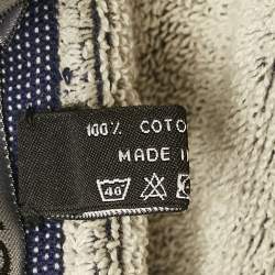 Pre Owned Chanel Navy Blue CC Terry Cotton Beach Towel