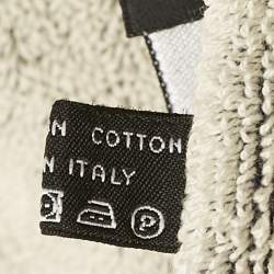 Pre Owned Chanel Navy Blue CC Terry Cotton Beach Towel