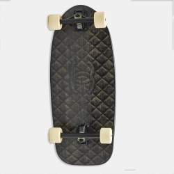 Pre Owned Chanel Black/Beige Lacquered Wood Logo Cruiser Skateboard
