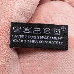 Pre Owned Chanel Pink Camelia CC Logo Beach Cotton Towel 