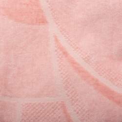 Pre Owned Chanel Pink Camelia CC Logo Beach Cotton Towel 