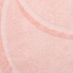 Pre Owned Chanel Pink Camelia CC Logo Beach Cotton Towel 