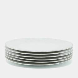Christofle Jardin D'eden Porcelain 6 Plate Set