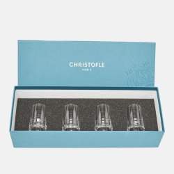 Christofle Graphik Glass Set of 4 Vodka Glasses
